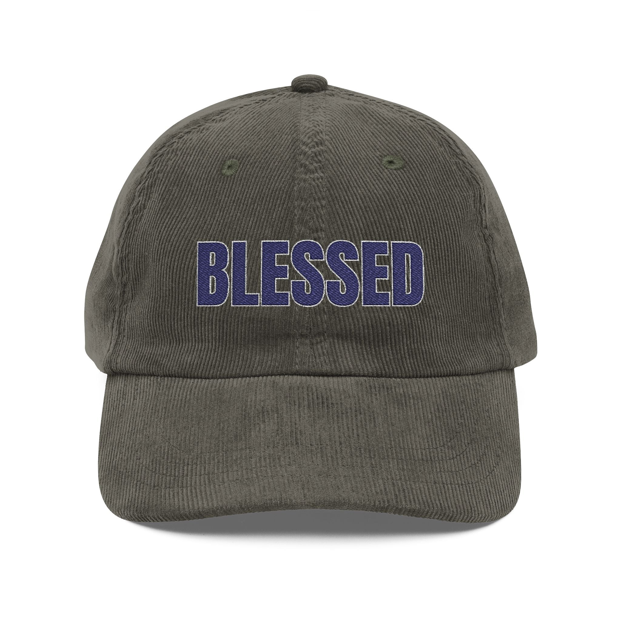 Blessed Corduroy Embroidered Hat