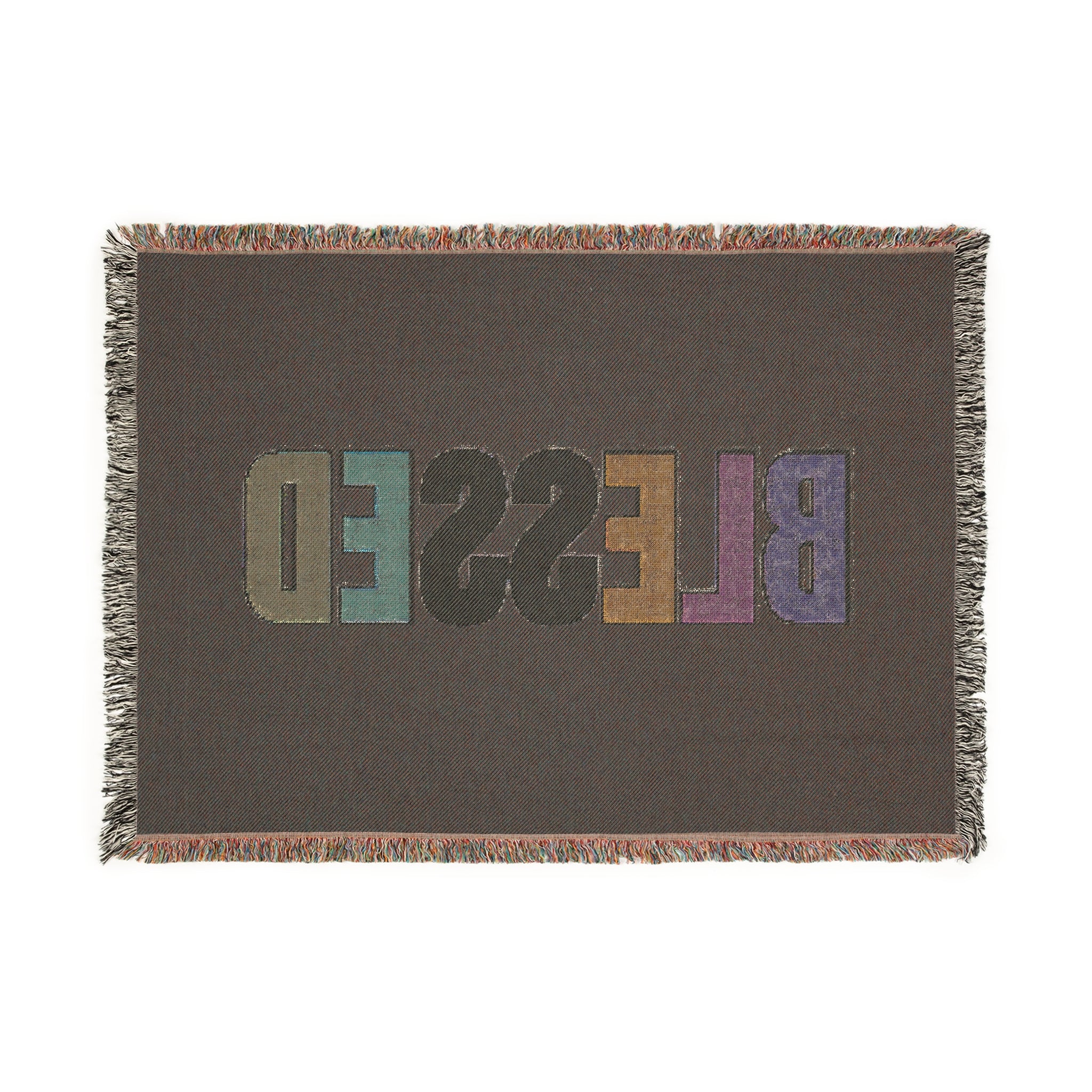 BLESSED Woven Blanket - Cozy Decorative Throw