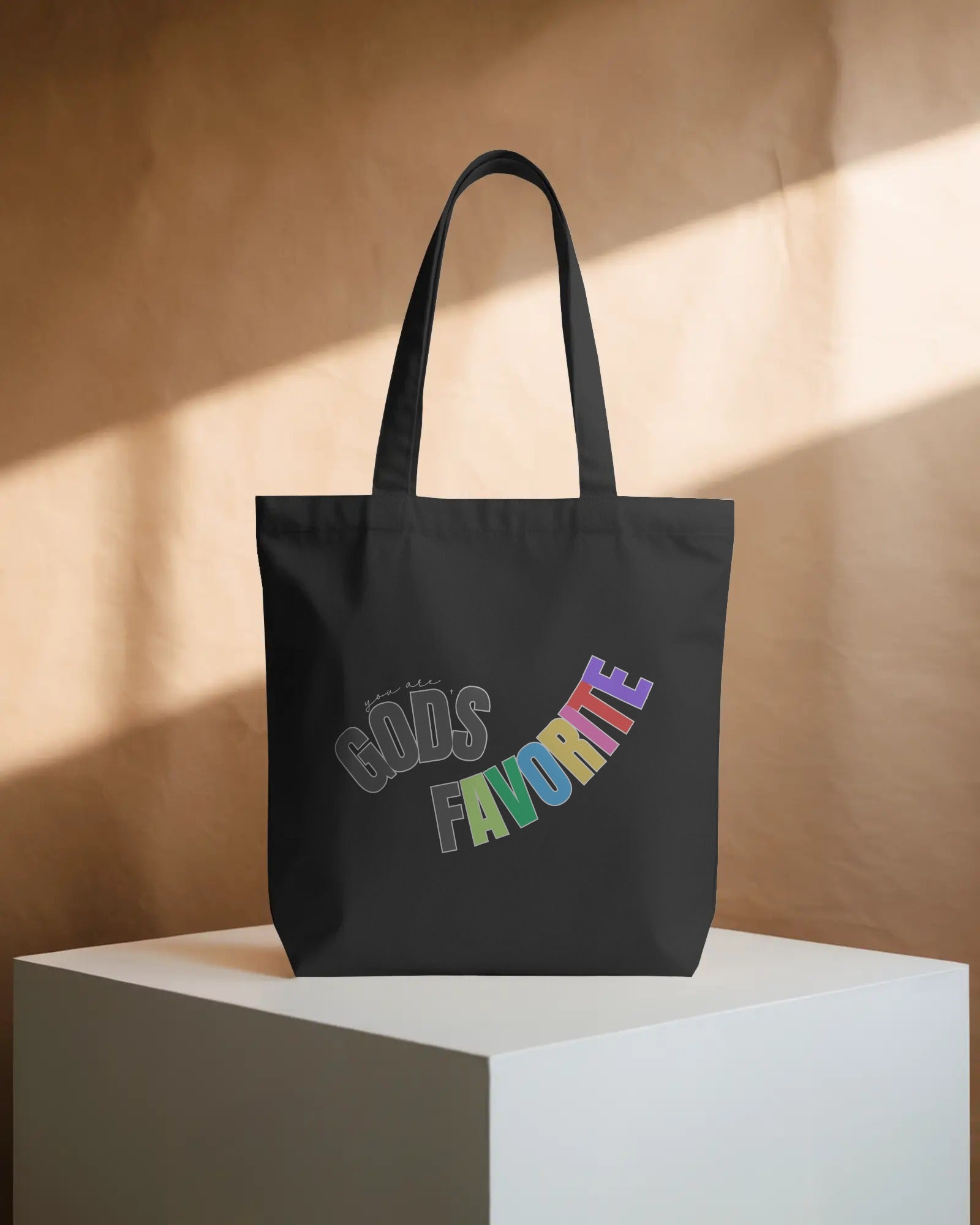 'You Are God's Favorite' Multi-Color Canvas Grocery Tote
