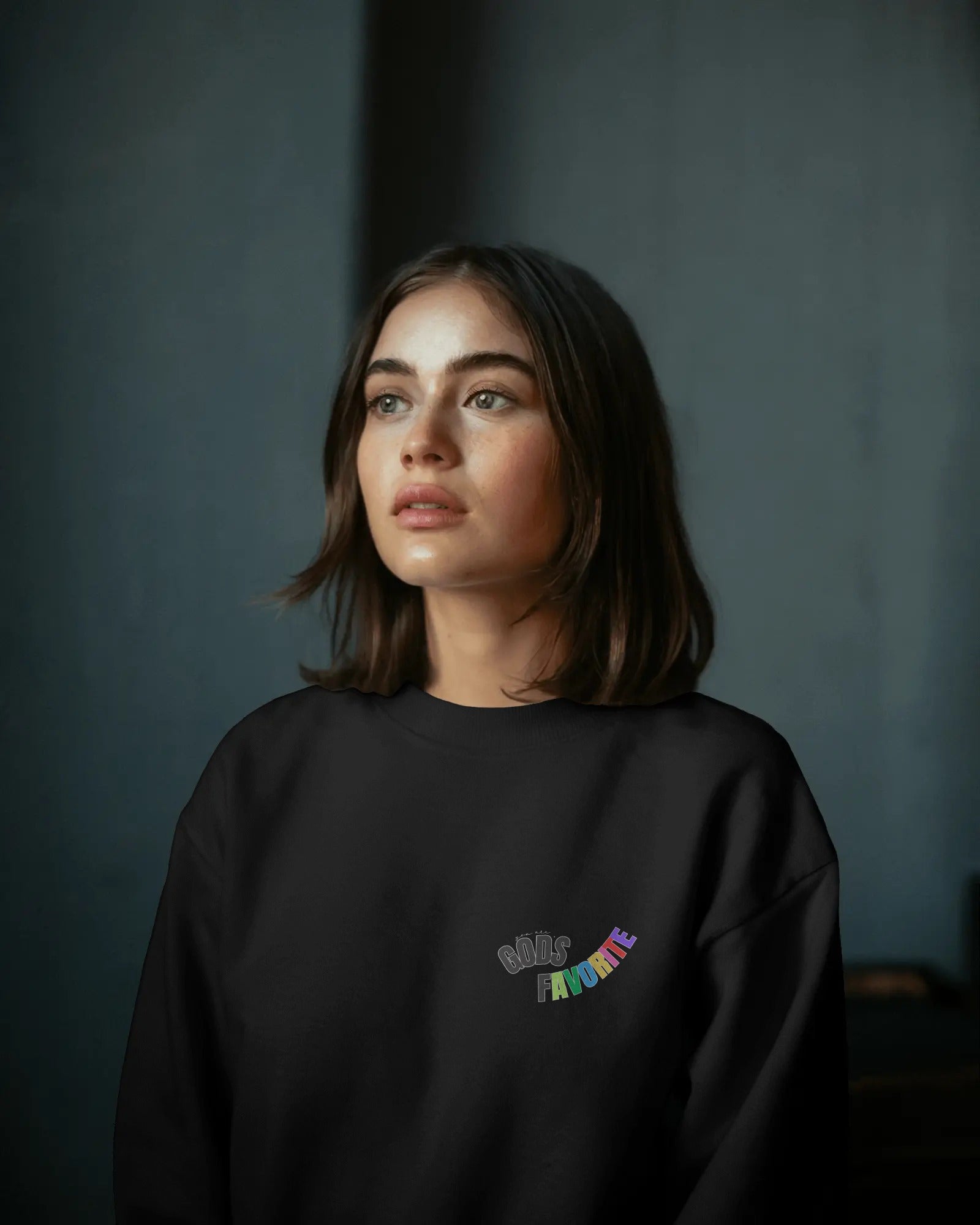 'You Are God's Favorite' Crewneck Unisex Champion Sweatshirt (Multi-Color)