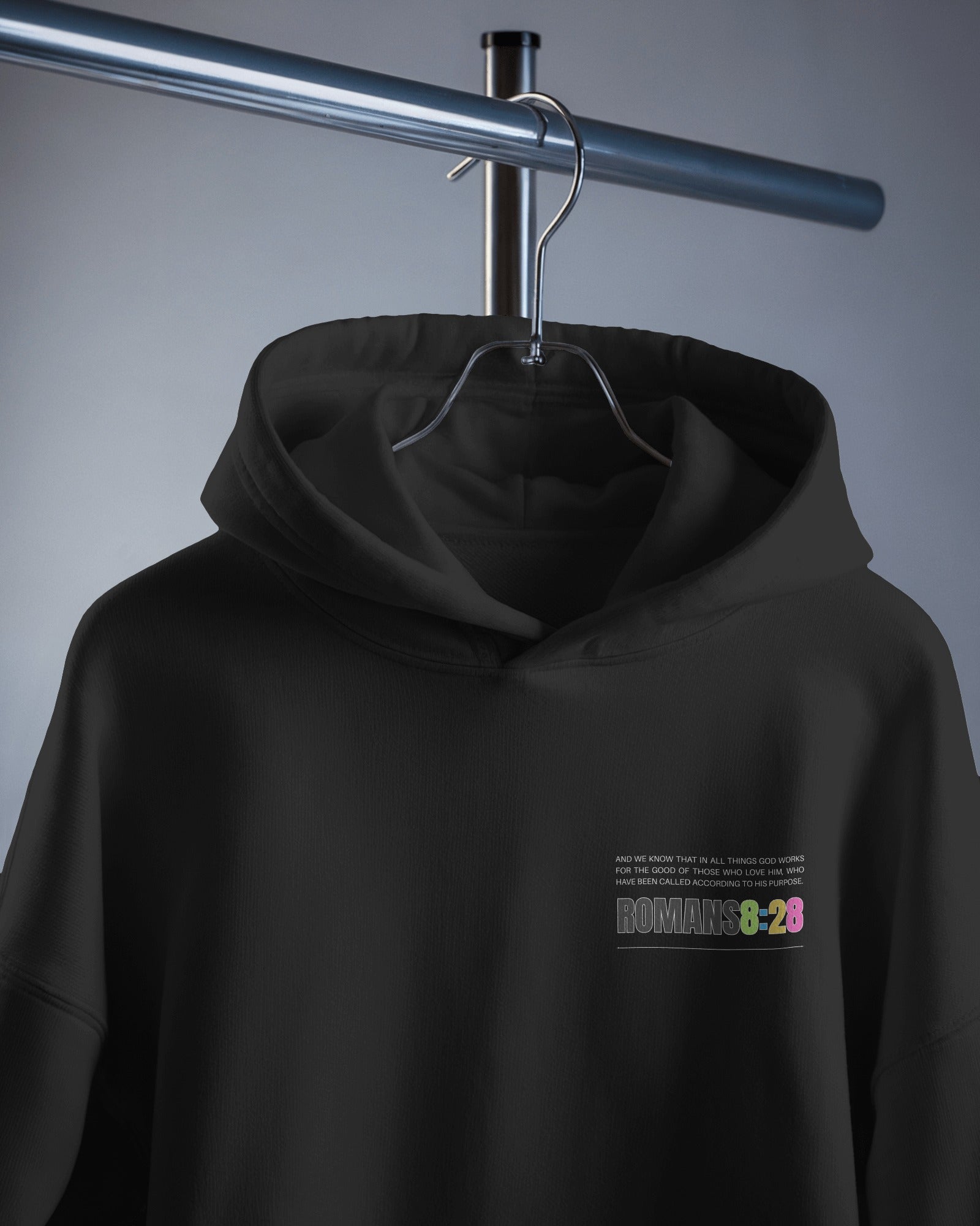 Romans 8:28 — “All Things Work Together for Good” Unisex Hoodie